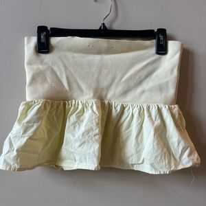 Zara Butter Yellow tube top with Ruffles